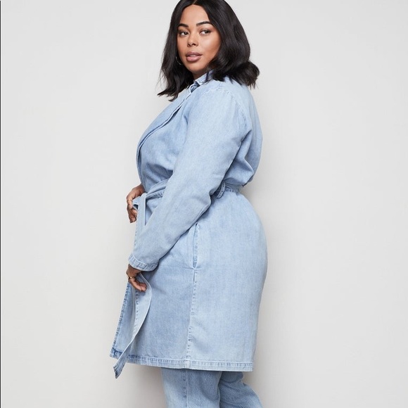 Good American Denim Trench Coat (Size 5) BRAND NEW - Picture 5 of 6